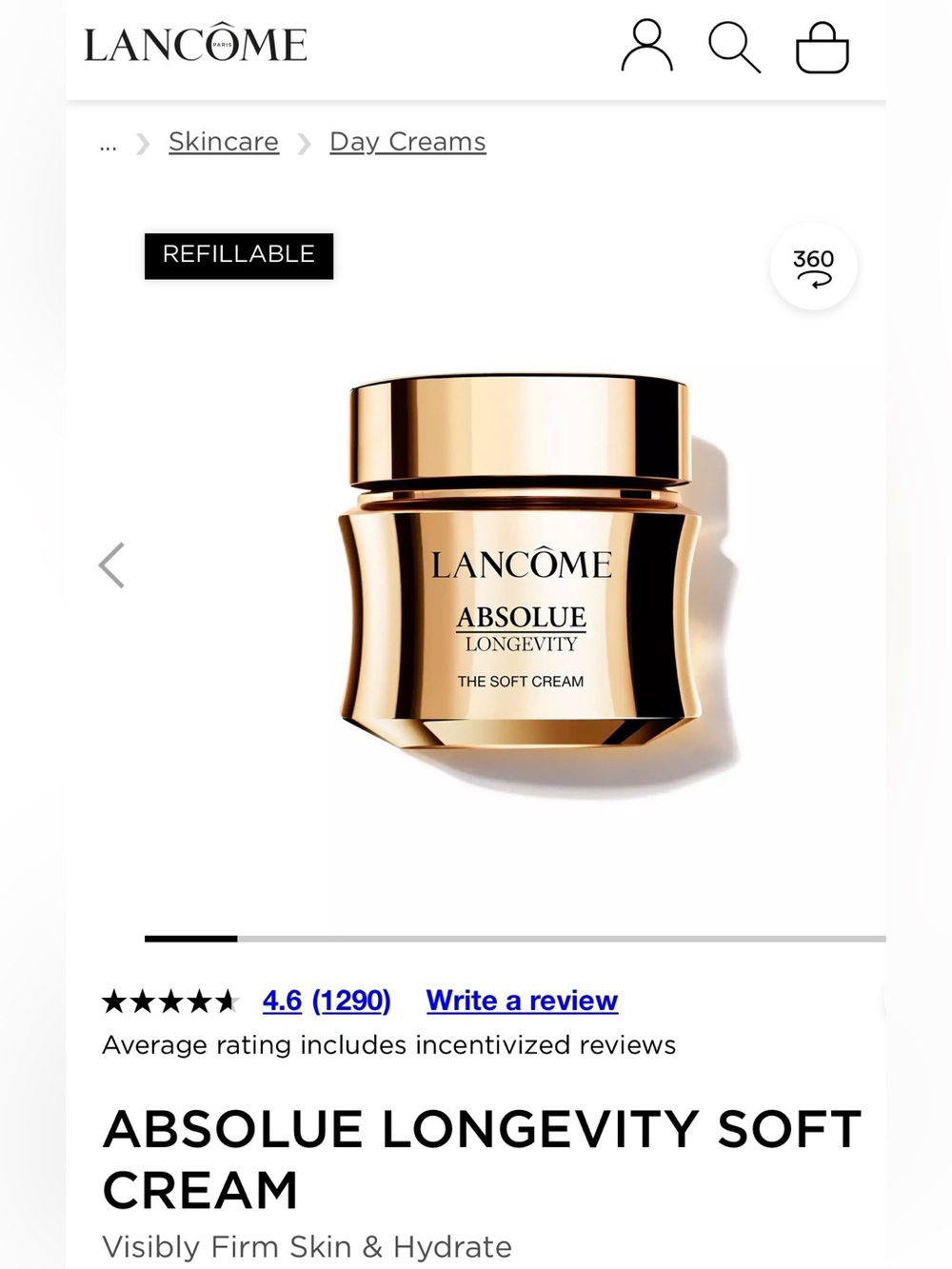 Absolue Longevity The Soft Cream -     0.5oz/15ml